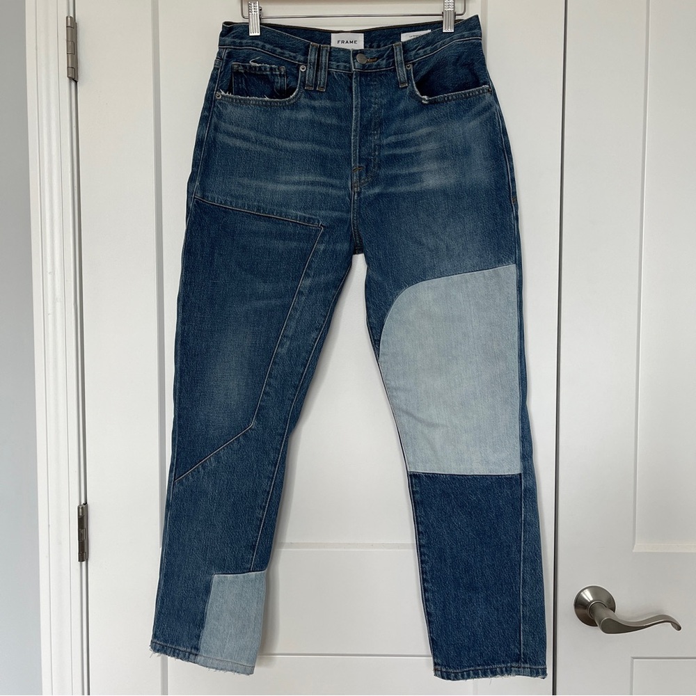 Frame Le Original Patchwork Boyfriend Jeans 30 - Picture 2 of 10